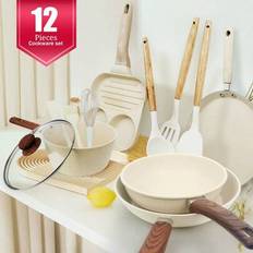 Nonstick With Wooden Handles
