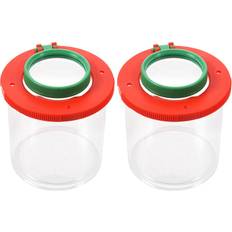 2Pcs 4X Two Lens Insect Viewer Locket Box