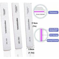 Shein Professional Nail Filers 100 180 Grit Wide Flat High-Grade - Grey