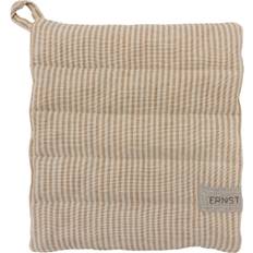 Agarraderas Ernst Agarradera a Rayas 23x25 cm Caramelo Beige Agarraderas Beige