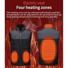 Men - Stripes Vests Shein Men's Heating Vest Jacket Casual Breathable - Winter