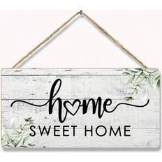 Wood Wall Decor Shein White Rustic Wooden Plaque Sign Wall Decor