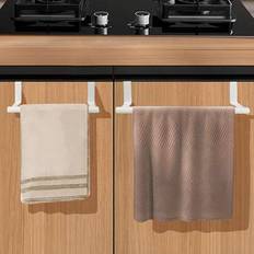Shein Cirelle 1PC White Single Rod Towel Rack Cabinet Door Back Type Hanging Rack Non-punched Towel Rod