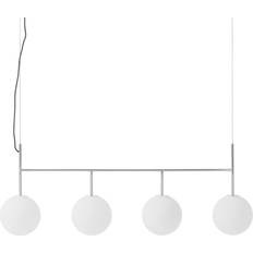Audo Copenhagen TR Bulb Suspended Polished Steel Pendant Lamp
