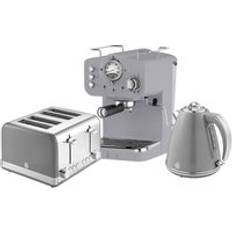 Swan 1.5L Kettle 4 Slice Toaster Espresso Coffee Machine