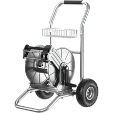 Hose Hangers Giraffe Tools Garden Hose Reel Cart 2 Wheels Stainless Steel