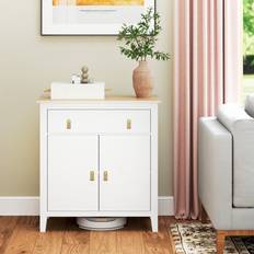 White - Wood Sideboards Homcom Adjustable Shelf for Living Room White Sideboard