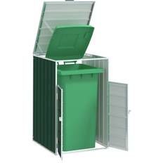 Schuppen für Mülleimer vidaXL Mülltonnenbox Für 1 Tonne Grün 72x81x115 cm Stahl (Gebäudefläche )
