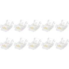 Yellow Light Strips Uxcell 10 Pcs 4 Pin 8mm LED Connectors Light Strip