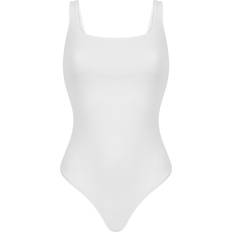S Bodystockings Hunkemöller Body i Bomuldsrib - Hvid