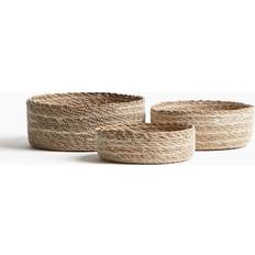 H&M 3-Pack Förvaringskorg Sjögräs Beige Korg