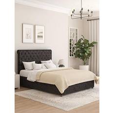 Aspire Zahra Mirazzi Velvet Ottoman Double Frame Bed