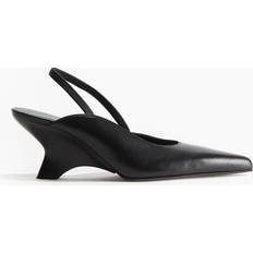 Gia Borghini Helena Wedge Slingback Sandal - Black