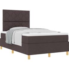 Continental Beds vidaXL Box Spring with Mattress Dark Brown Continental Bed