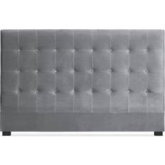 Lits et Matelas Capitonnée 180 cm Velours Argent Tête de lit