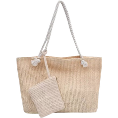 Shein Lightweight, Casual Minimalist Straw Bag With Coin Purse For Teen Girls Women College Students Perfect For College, Outdoors, Travel, Outings, Vacation, Fashionable Vacation Bag For Summer, Summer Straw Beach Bag For Women, Vacation Essentials, Perfectly Matching With Beach Accessories Women, Hottest Beach Bags For Women, Fashion Summer Vacation Bag, Beach Essentials Women Bags For Vacation & Holiday, Newest Holiday Bag