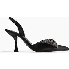 Sandaler med hæl Steve Madden Satin Niteowl Sandal - Sort