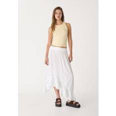 Women - Yellow Tank Tops Stradivarius Ribbed Vest Top - Pastel Yellow