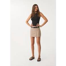 Brown Skirts Stradivarius Crossover Skort With Belt - Brown