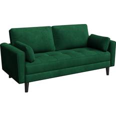 Yaheetech Couch with Side Storage Green Sofa 170cm 2 Seater