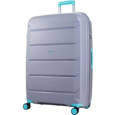 Rock Luggage Rock Tulum Large Expandable 78cm - Grey/Aqua