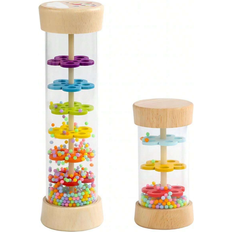 Shein Wooden Rain Stick Montessori Toys For Babies MonthsBaby Rattle Shaker Sensory Developmental ToyRaindrops Musical Instrument Baby Musical Toys For Ye