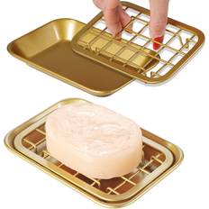 Metal 2-Piece Kitchen Bathroom Soap Dish Tray