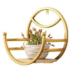 Torribaly Wrought Iron Balcony Wall-Mounted Flower Stand