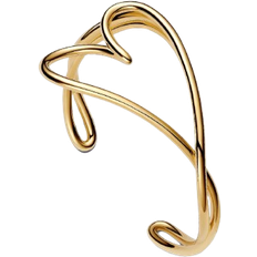 Pandora Organically Shaped Heart Bangle - Gold