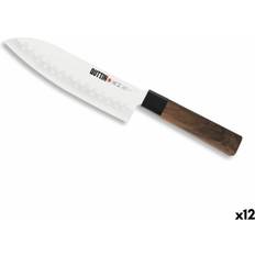 Køkkenknive Quttin Køkkenkniv Santoku Takamura Brun Sølvfarvet 17 cm