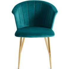 Dunelm Kendall Teal Kitchen Chair 77cm