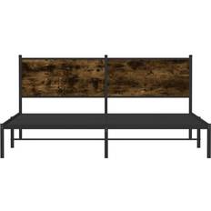 vidaXL utan madrass metall rökfärgad 180x200 cm Sängram 180x200cm