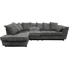 Furnishings For Less UK Monaco Chenille Fabric Grey Sofa 265cm 5 Seater