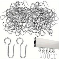 Gardinfästen & -Krokar Temu 60pcs Metal Curtain Hooks For Hanging