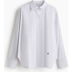 H&M Ladies Pinstriped Poplin Shirt - White