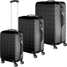 tectake Hard Shell 3 stk. - Black