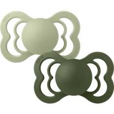 Bibs Supreme Silicone Size 2 6+m 2-pack - Sage/Hunter Green