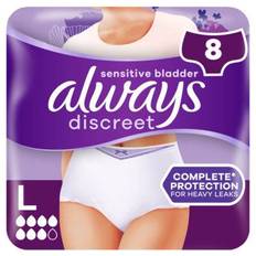 Always Inkontinensbeskyttelser Always Discreet Underwear Incontinence Pants Large Plus 8-pak