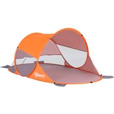OutSunny Portable Automatic Pop Up Beach Tent Orange