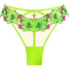 Green Knickers Ann Summers Caged Hibiscus Brazilian - Bright Green