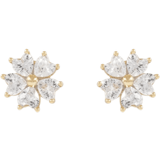 Snö of Sweden Nisi Flower Ear Örhängen Dam Guld - Gold/Clear