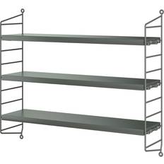 String Pocket Dark Grey Wall Shelf 60cm