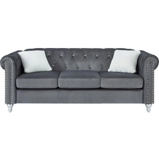 Glory Furniture Raisa Grey Sofa 83" 3 Seater