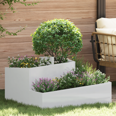 Højbede vidaXL Plantekasse 80x80x50 cm Galvaniseret Stål Højbed