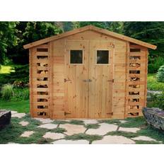 Dépendances Timbela Abri de Jardin Bois et Range Bûches Extérieur I206xL328xH218 cm (Surface du bâtiment )