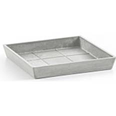 Kukkaruukun aluslautaset Ecopots Aluslautanen Rotterdam 35 cm Valkoharmaa