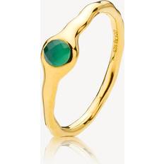 Onyxer Ringe Izabel Camille Athena Ring Small Forgyldt Plaza - Green