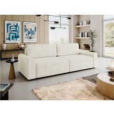 Møbler Bella Sovesofa 3-Personers Plys Beige Sofa 3 personers