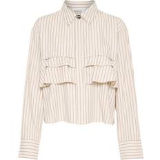 Dame - Stribede Bluser Karen by Simonsen Bluse Kbuda Nilla Shirt Bluse - Grå/Taupe