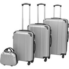 vidaXL Hardcase Trolley Set of 4 - Silver